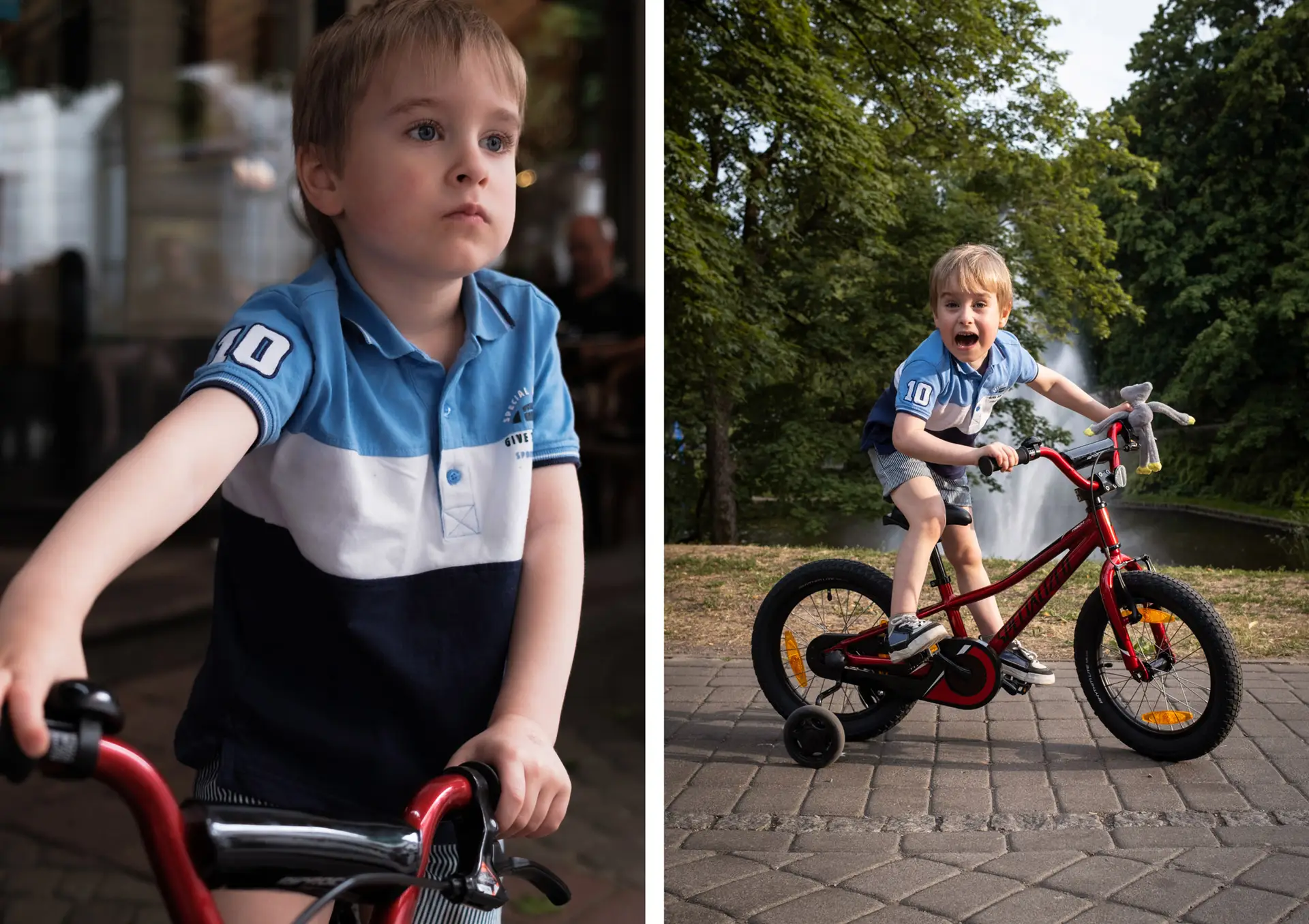 family storytelling photography bicycle